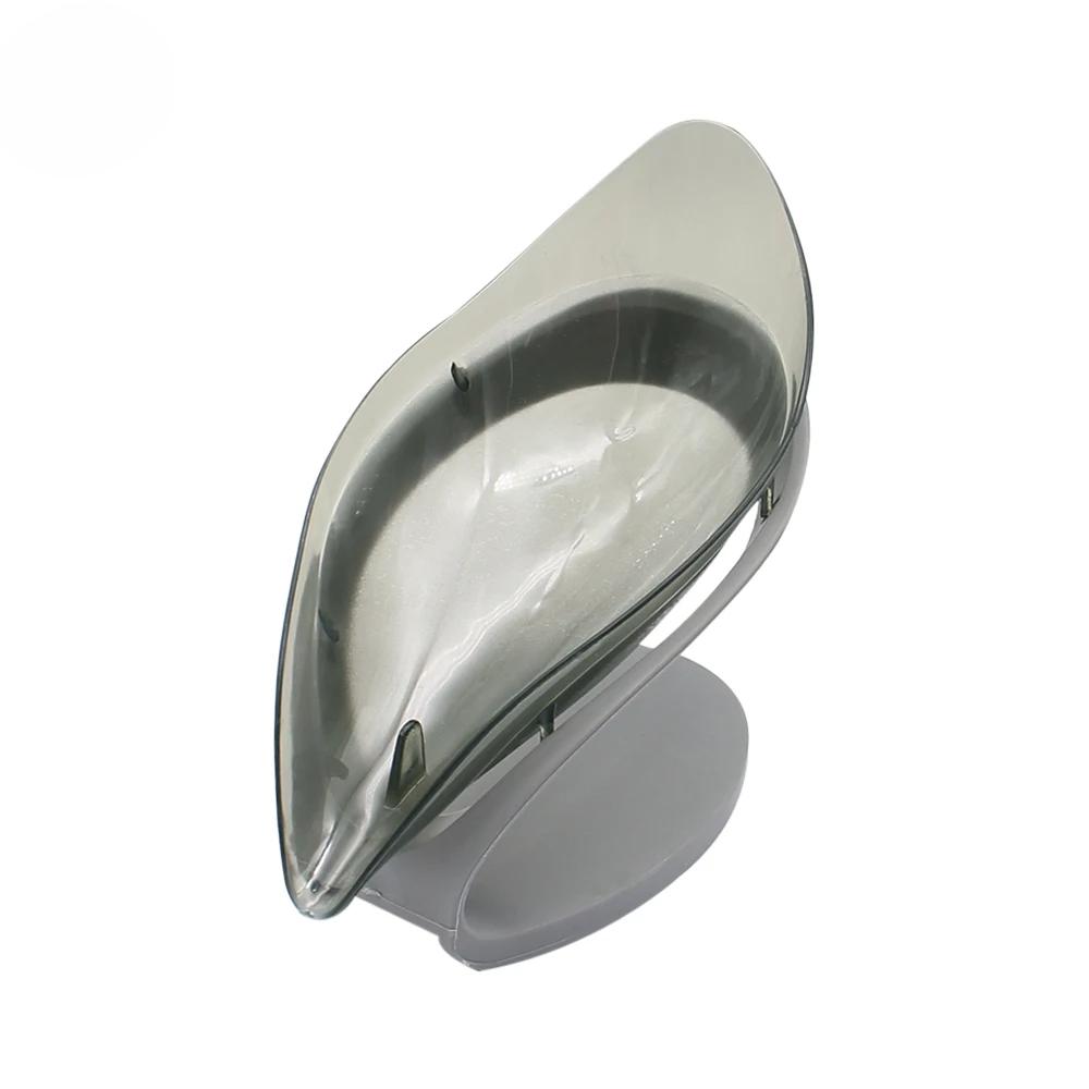 Leaf Shape Bathroom Soap Holder Dish Soap Kitchen Sponge Soap Box Storage Non-slip Drain Soap Case Container Bathroom accessory