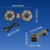 Electric Car Fans For Rear Seat 360 Degree Rotatable Dual Head Rear Seat Air Fan Vehicle Rear Headrest Fans With 3 Speeds Auto