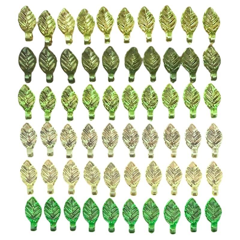 Packung mit 40/50/60 Elegante Acryl-Anhänger Set Grüne Dekorative Perlen Mit Löchern DIY Basteln Schmuckkomponenten