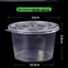 Disposable Transparent Round Plastic Bowls with Lids