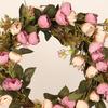 12" Artificial Wreath Rose Flower Door Wreath for Wedding Wall Home Decor