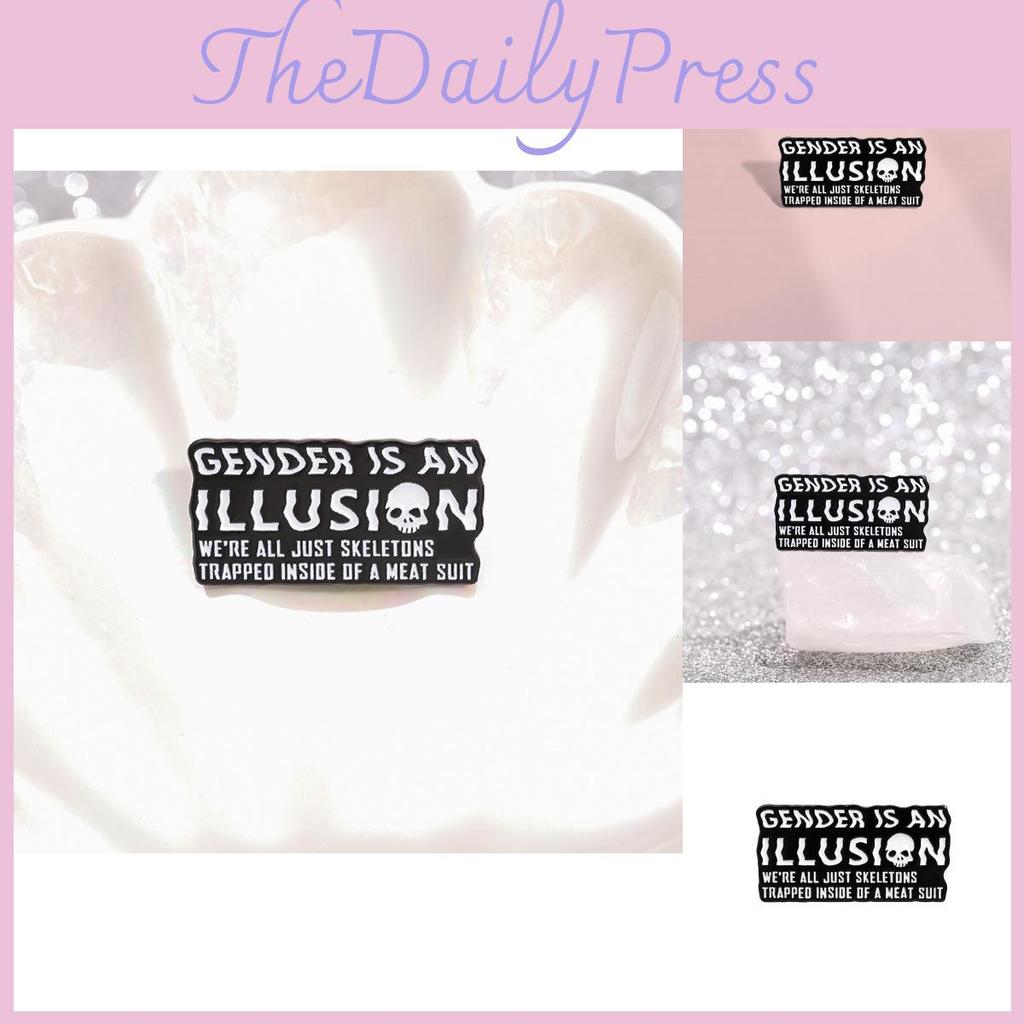 Fashionable Black Alloy Brooch Featuring Creative English Letter Design With Skull Motif Ideal For Collectors And Costume Accessories