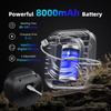 Portable Camping Shower Pump with Temperature Display, 5-Gallon Foldable Bucket, 8000mAh