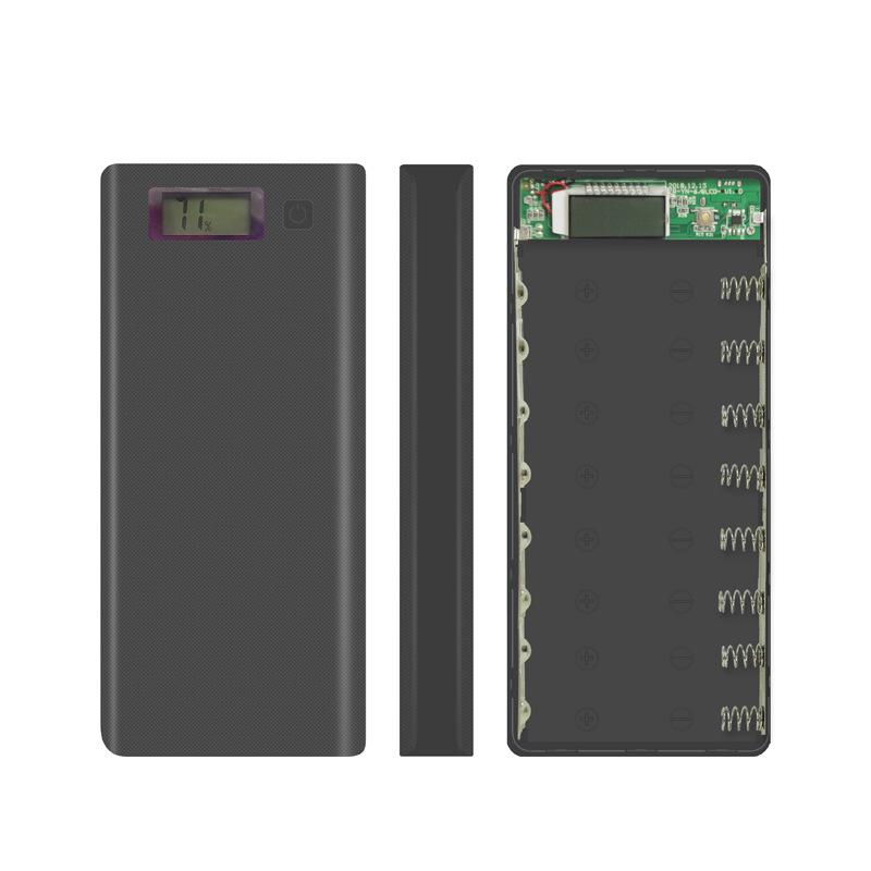 8-Cell Weld-Free Power Bank Kit with Dual Input and LCD Display