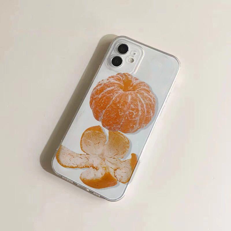 Custodia per telefono carina Tangerine per Iphone 13 Pro Max 11 12 Mini 14 Plus Cover posteriore in silicone morbido per Iphone Xr Xs Max X 7 8 Se2020 6s