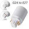Ceramic G24 to E26 E27 Socket Adapter 2 Pin 4 Pin Gx24 Short Type Heavy Duty Secure Connection Compact Design