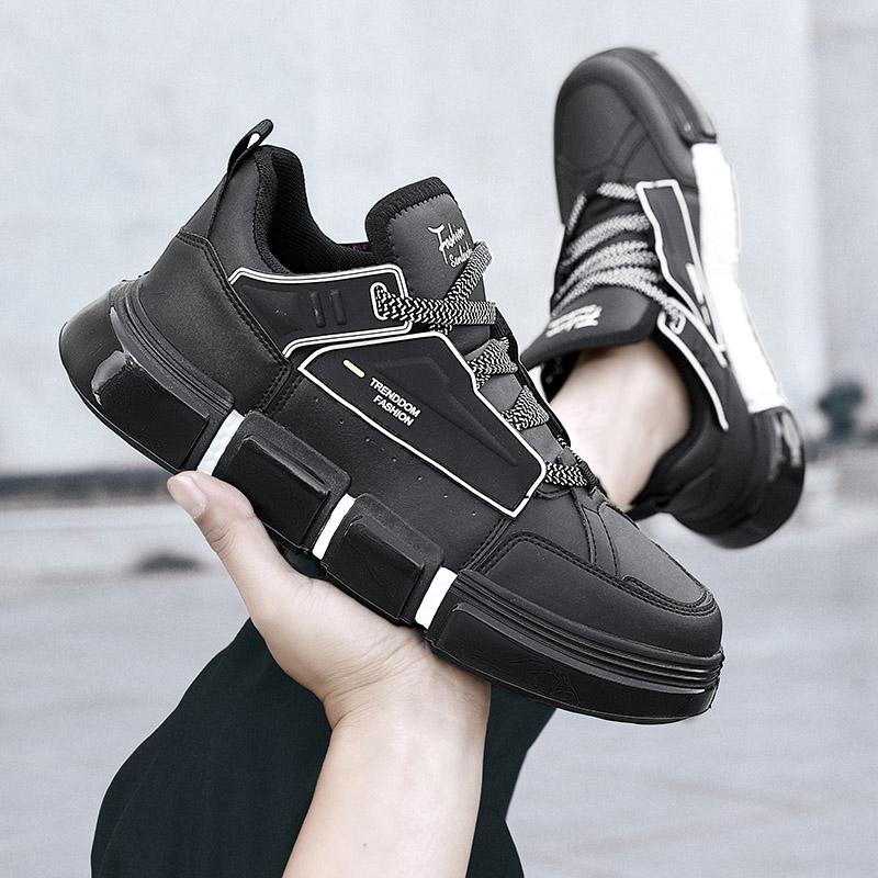Original Orange Platform Sneakers Men Hot Trendy Leather Men's Leather Sneakers Casual Street Designer Skateboard Shoes For Men