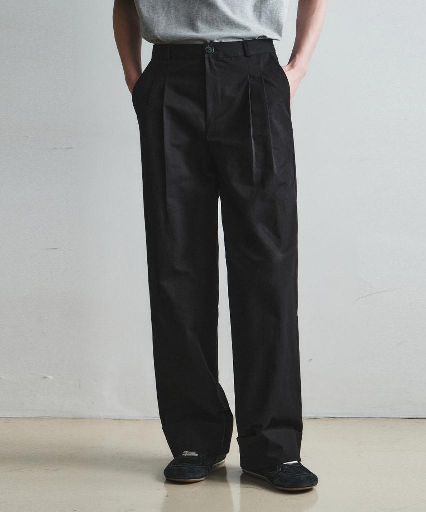 Wednesday Oasis Herring Roll-Up Wide Cotton Pants_Black(W26Pt05)