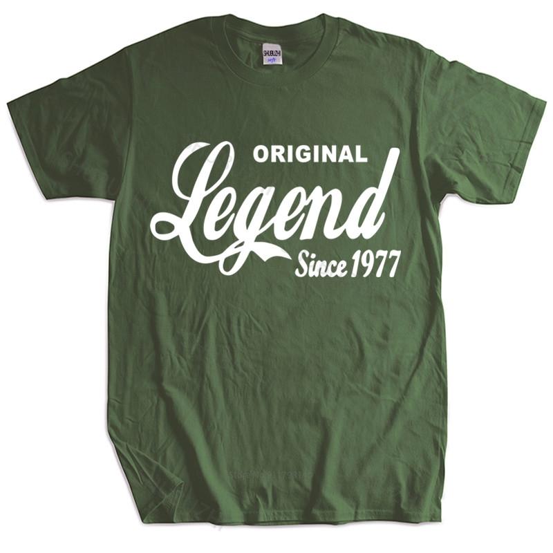 

New fashion t-shirt cotton tees birthday t shirt gift year present born age made vintage mens funny 1977 44th Cotton T-shirt S