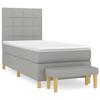 3137109 vidaXL Lit à sommier tapissier avec matelas Gris clair 80x200 cm Tissu
