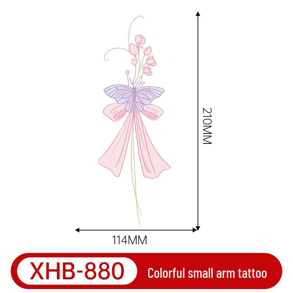Colorful Butterfly Tattoo: Long-lasting, Waterproof, Semi-permanent Arm Art for a Fresh, Cool Look
