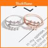 Stylish Korean Fashion Lightweight Adjustable Pearl And Zirconium Ring For Women