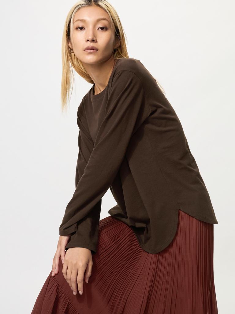 Uniqlo Japan SofT CoTTon Round Hem T Long Sleeve