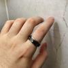 Rotatable Metal Cross Ring For Men Women White In Black Stainless Steel Ring Punk Gothic Accessories Christian Zircon Gift