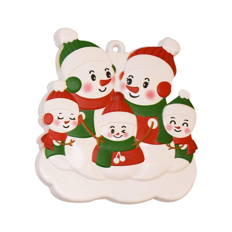 New Christmas Family Resin Pendant DIY Handwritten Name Notes Date Blessing Santa Claus Snowman Elk Pendant Ornaments Party Gift
