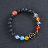 Solar System 12 Constellation Bracelet For Men And Women Volcanic Stone Hand Beaded Colored Stone Stretch Hand