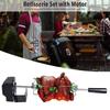 Automatic Electric BBQ Grill Rotisserie Kit With Motor Outdoor Spit Roaster Rod Charcoal Pig Chicken Beef Camping Cooking Tools