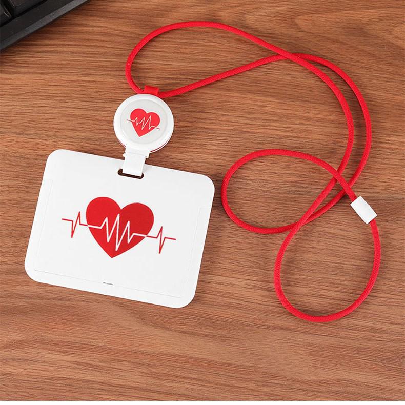 Retractable Lanyard ID Badge Holder for Neck - Hard Shell Case for Work or Hospital
