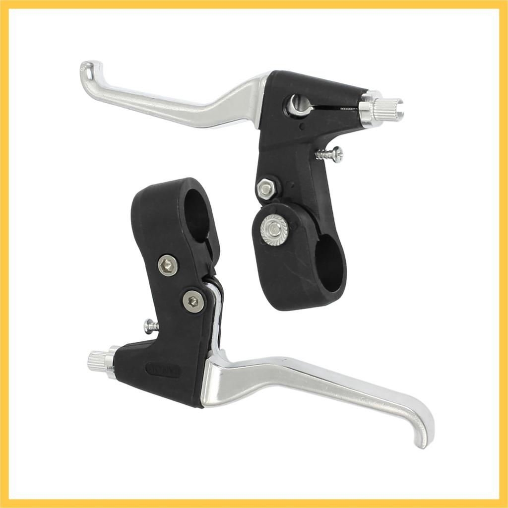 BULLSPANN Bicycle Brake Left and 1 Black and Silver Tone Levers, Right, Pair,