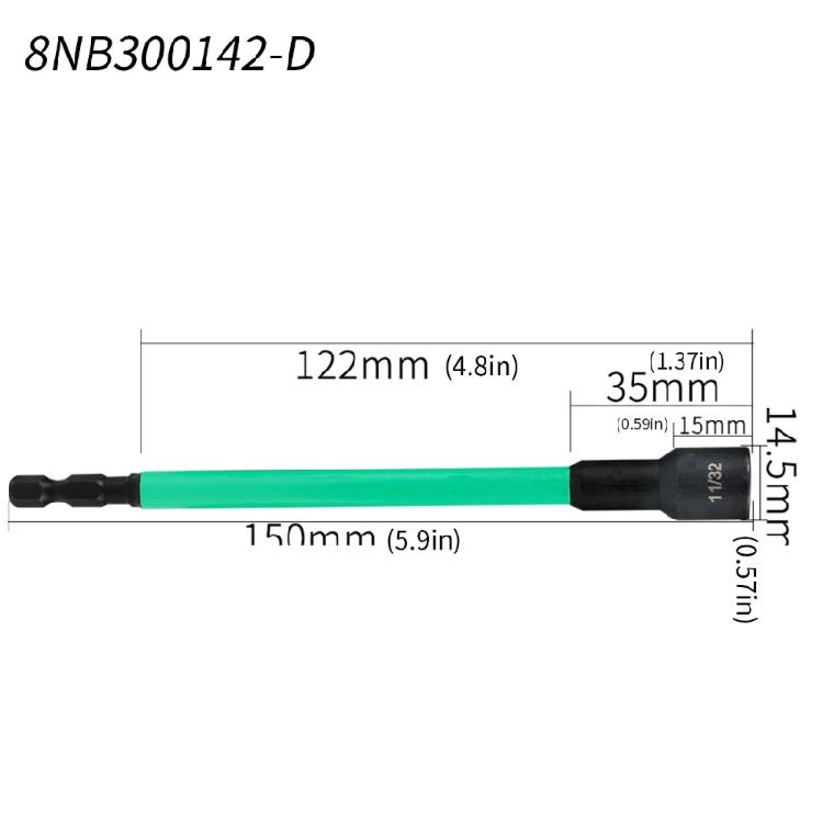 Long Hexagonal Socket Adapters Hexagonal Nut Driver for Enhancing Torque Transmission in DIY Projects and Machine Repairs