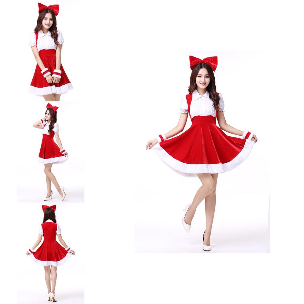 Women Deluxe Mrs Santa Claus Christmas Fancy Dress Costume For Festive Celebrations