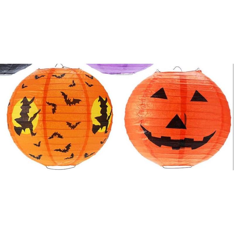 

Хэллоуин Тыквенная ведьма Бумажный фонарь со световой бусиной