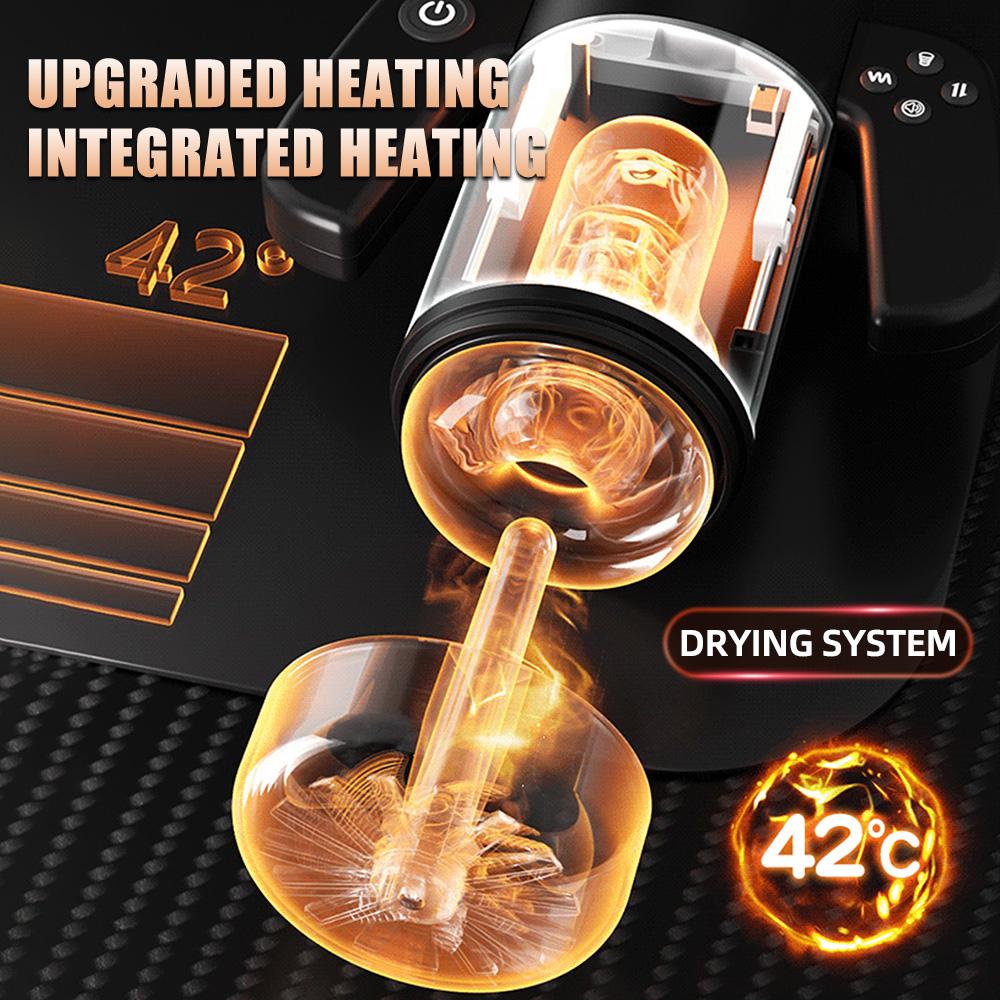 Automatic Male Masturbator Cup Thrusting Sucking Vibrating Heating Masturbation for Men Electric Penis Pump with Handle Sex Toys