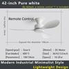 36-52" No-Light Design Multi-Space Use Electric Fan Low-Profile Flush Mount Ceiling Fan Remote Control Industrial Vintage Fan