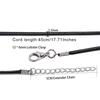 20Pcs 1.5mm Leather Adjustable Braided Rope Lobster Clasp String Cord for DIY Jewelry Necklaces & Pendant Charms Findings Making