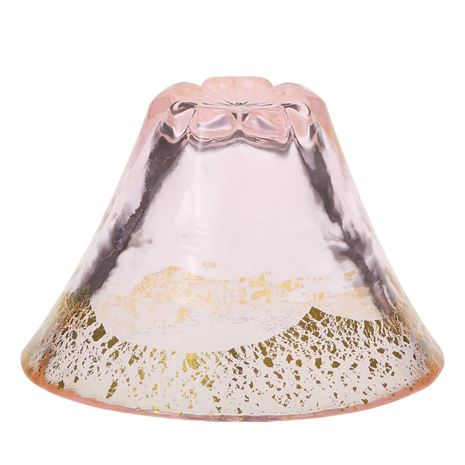 

Toyo Sasaki Glass Wagarasu Warm Fujimi Sakura Sake Cup with Cherry Blossom and Gold Leaf Made in Sake Mount Fuji Perfect for Respect for the Aged