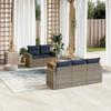 VidaXL Garden Lounge Set with Cushions 6 Pcs, Patio Sofas, Furniture Set, Outdoor Terrace Furniture, Grey 3256341