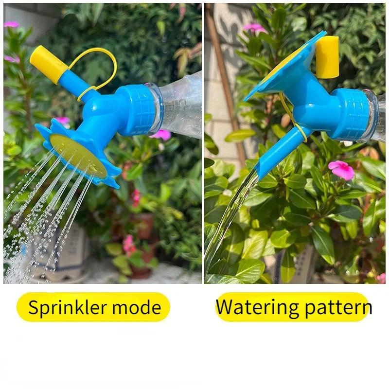 2In1 Plastic Sprinkler Nozzle Watering Bottle Water Cans for Flower Irrigation Watering Bottle Head Garden Tools Lawn Sprinkler