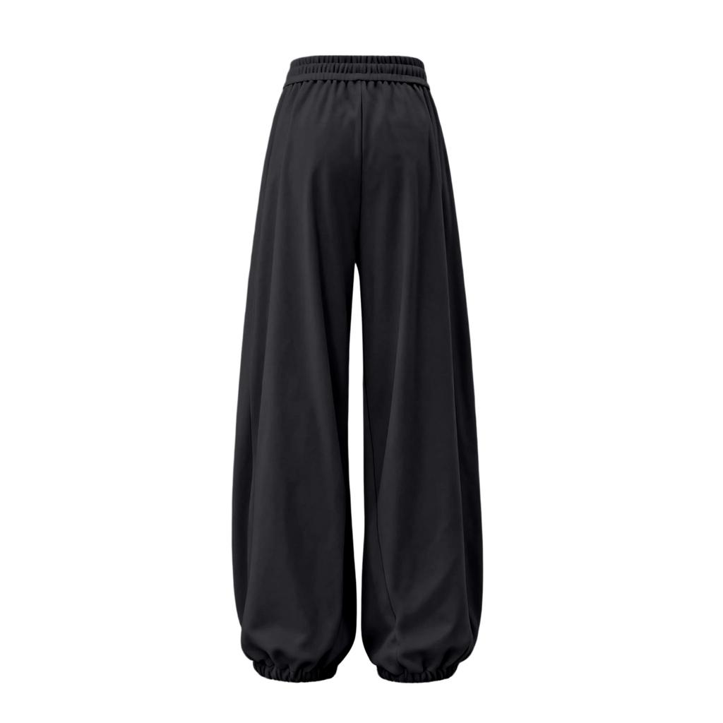 Men's Versatile Casual Wide-leg Drawstring Pants With Pockets
