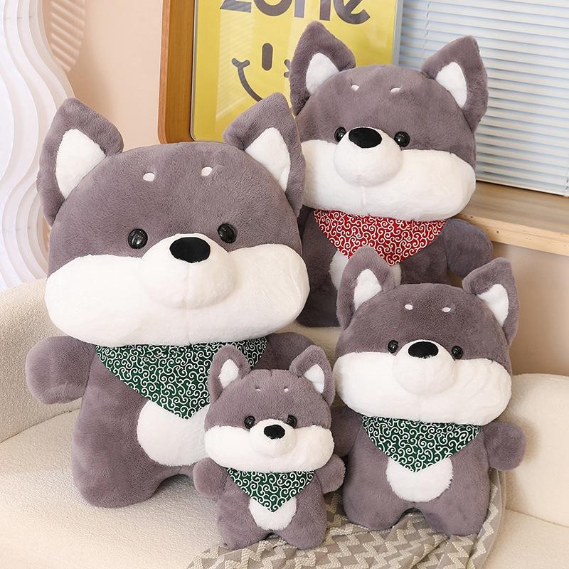 Kawaii Dog Plush Toy Stuffed Animal Pillow Husky Shiba Inu Dog Plush Birthday Gift Lovely Plushie Dolls