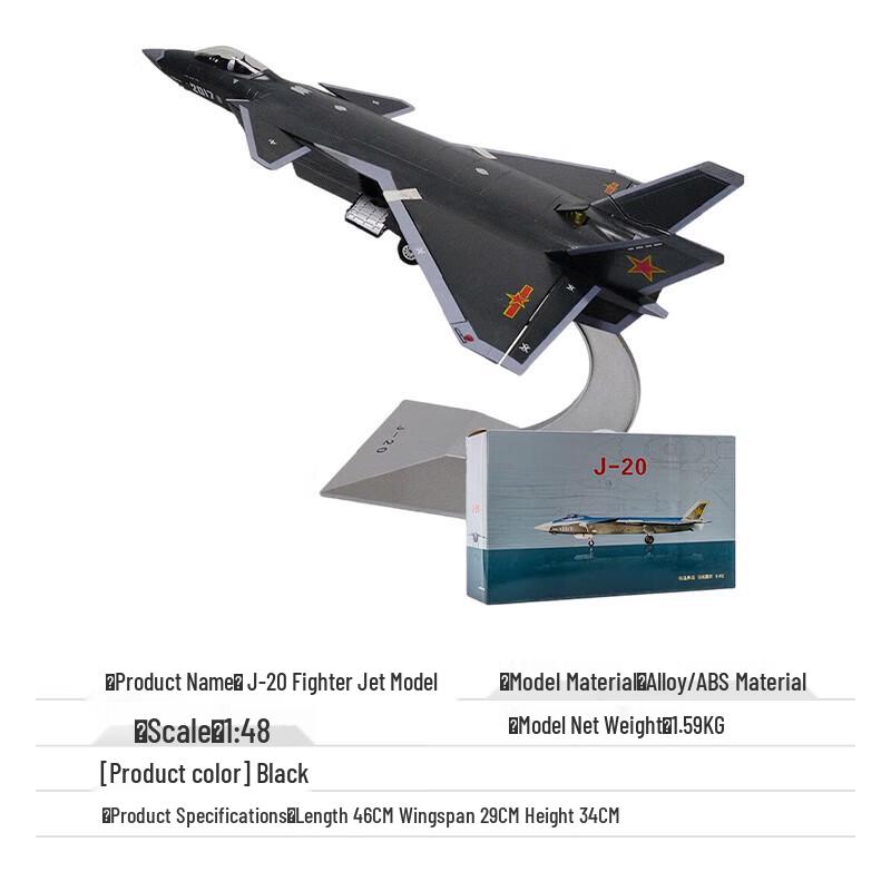 1:48 J-20 Fighter Jet Model