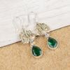 Emerald 925 Solid Sterling Silver Earrings, Handmade Gemstone Earrings Jewelry, Gifts For Wife Brand New Earrings