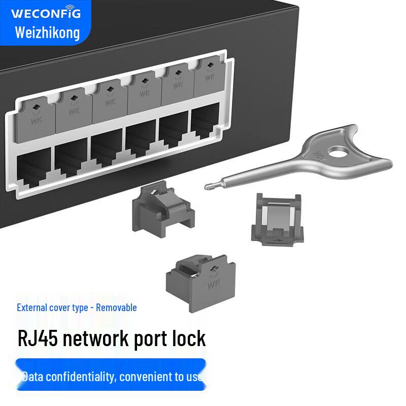 Weizhikong RJ45 Network Port Lock Plugs (1000 Pcs with 10 Keys)