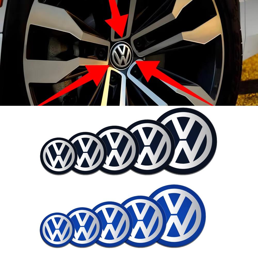 4Pcs Car Wheel Center Hub Caps Wheel Cover Sticker Badge For Volkswagen GTI Golf Polo 6 7 Passat VW CC Tiguan T-ROC Jetta Taigo