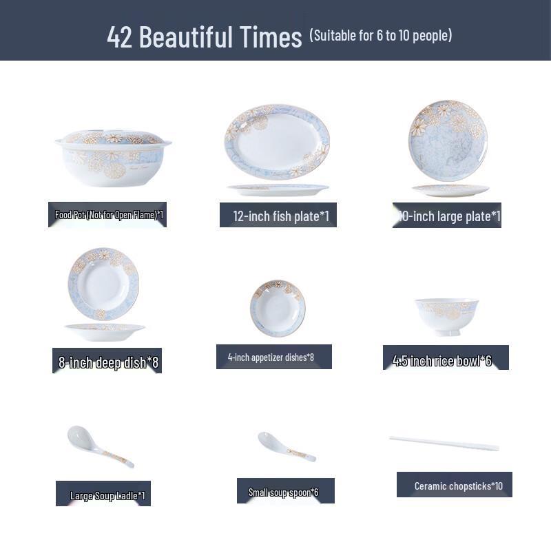 Ailan Huijia Jingdezhen European Style Ceramic Dinnerware Set