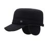 Autumn Winter Men's Hat Winter Cotton Ear Protection Wool Flat Cap Middle-Aged Old People's Hat Outdoor Warm Cap