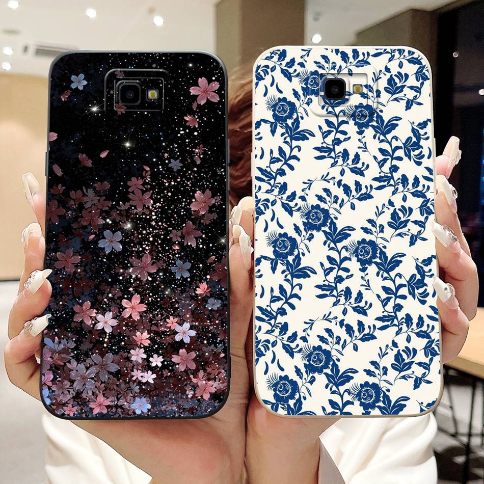 For Samsung Galaxy J4 Core J4+ Beautiful Bow Rose Painting Phone Case For Samsung J4 Plus J4Core Soft Silicone Cases