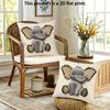 2pcs Cute Jungle Baby Elephant Throw Pillow Covers Set of 2 Soft Linen Decorative Cushion Cases for Sofa Bedroom Living Room