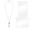 Retractable Badge Reel Lanyard Id Card Holders Plastic Chain Necklaces Keychain Clip For Women Men Employee