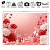 2D Pink Valentine Background, Red White Flowers & Gift Boxes Backdrop