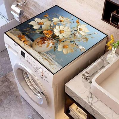 3D Flower Pattern Diatom Mud Mat - Dustproof, Waterproof, Absorbent, Anti-Slip for Washing Machine or Bedside Table
