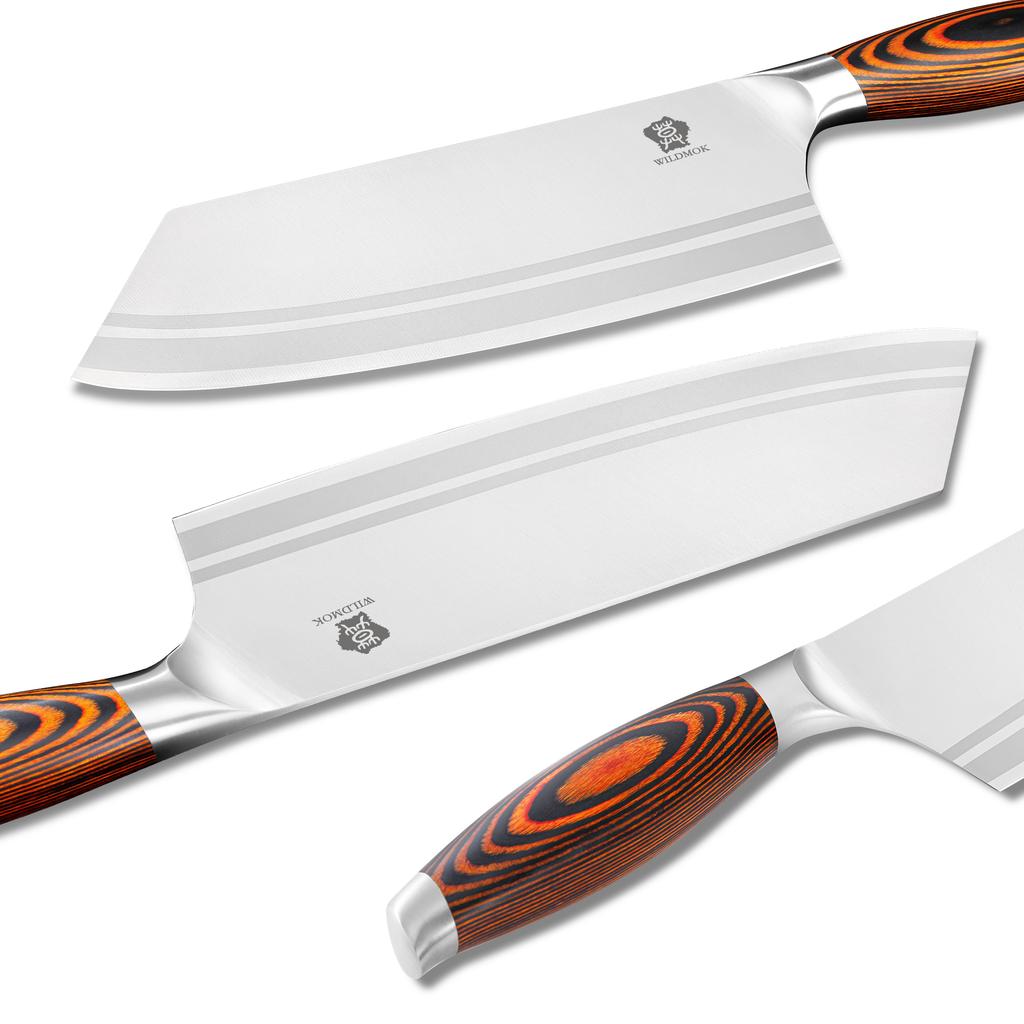 WILDMOK 2025 New Style 7.8 Inch Stainless Steel Cleaver Knife for Chinese Kitchen Vegetable & Fruit Preparation for Chef Use