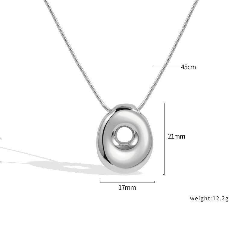 VENTFILLE 925 Sterling Silver 26 Letters Necklace For Women Gift Smooth Cute Balloon Jewelry Accessories Dropshipping Wholesale