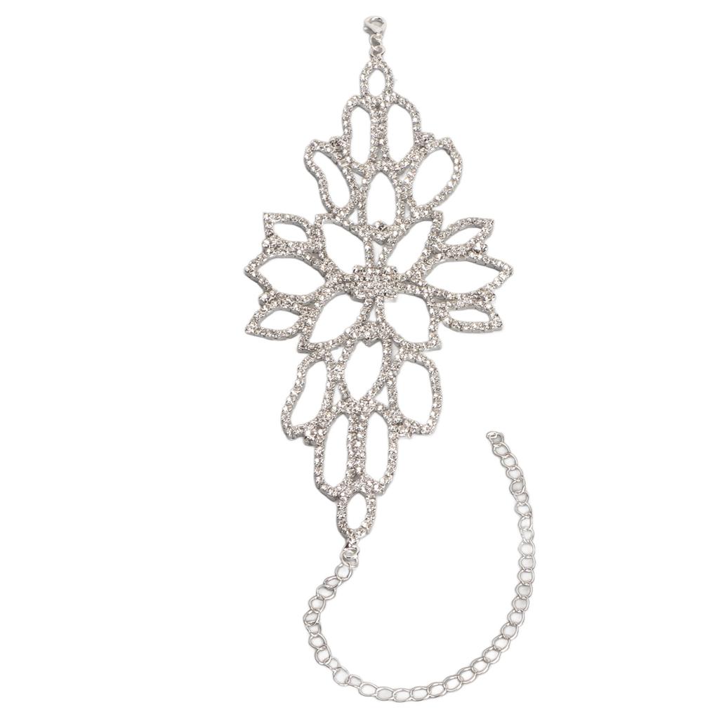 Kwiatowy cyrkoniowy mankiet na ramię w stylu boho, cyrkoniowa bransoletka na ramię, biżuteria dla panny młodej, kobiet, srebrny