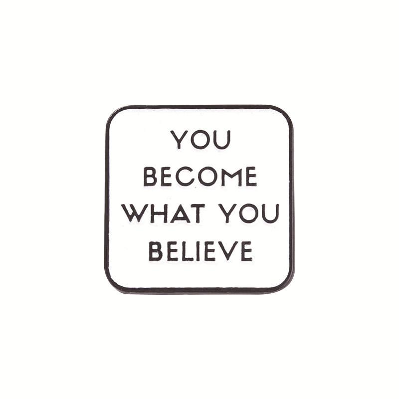 

Minimalist Trendy Alloy Brooch For Ootd With Stylish Black And White Geometric Design XZ4171