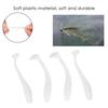 50PCS 5cm Soft Plastic Fishing Lures T tail Grub Worm Baits Fish Tackle Accessory Pearl White